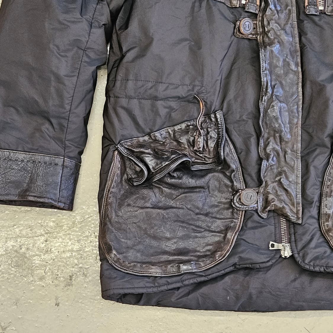 ERMANNO SCERVINO 에르마노 설비노 버팔로 가죽 패딩자켓 L 상품이미지4