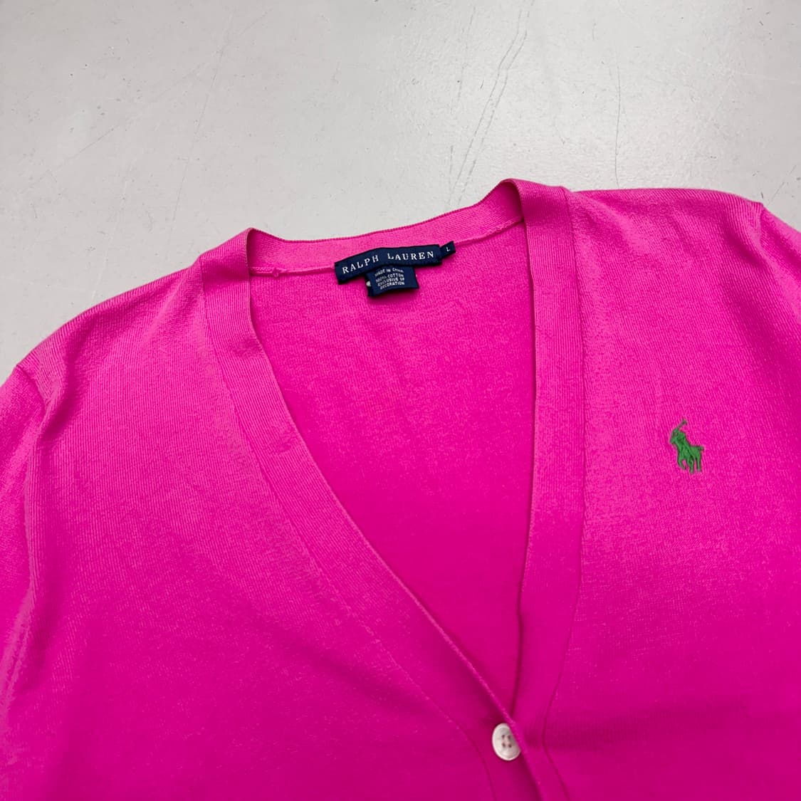 폴로 포니 핑크 니트 가디건 상품이미지3