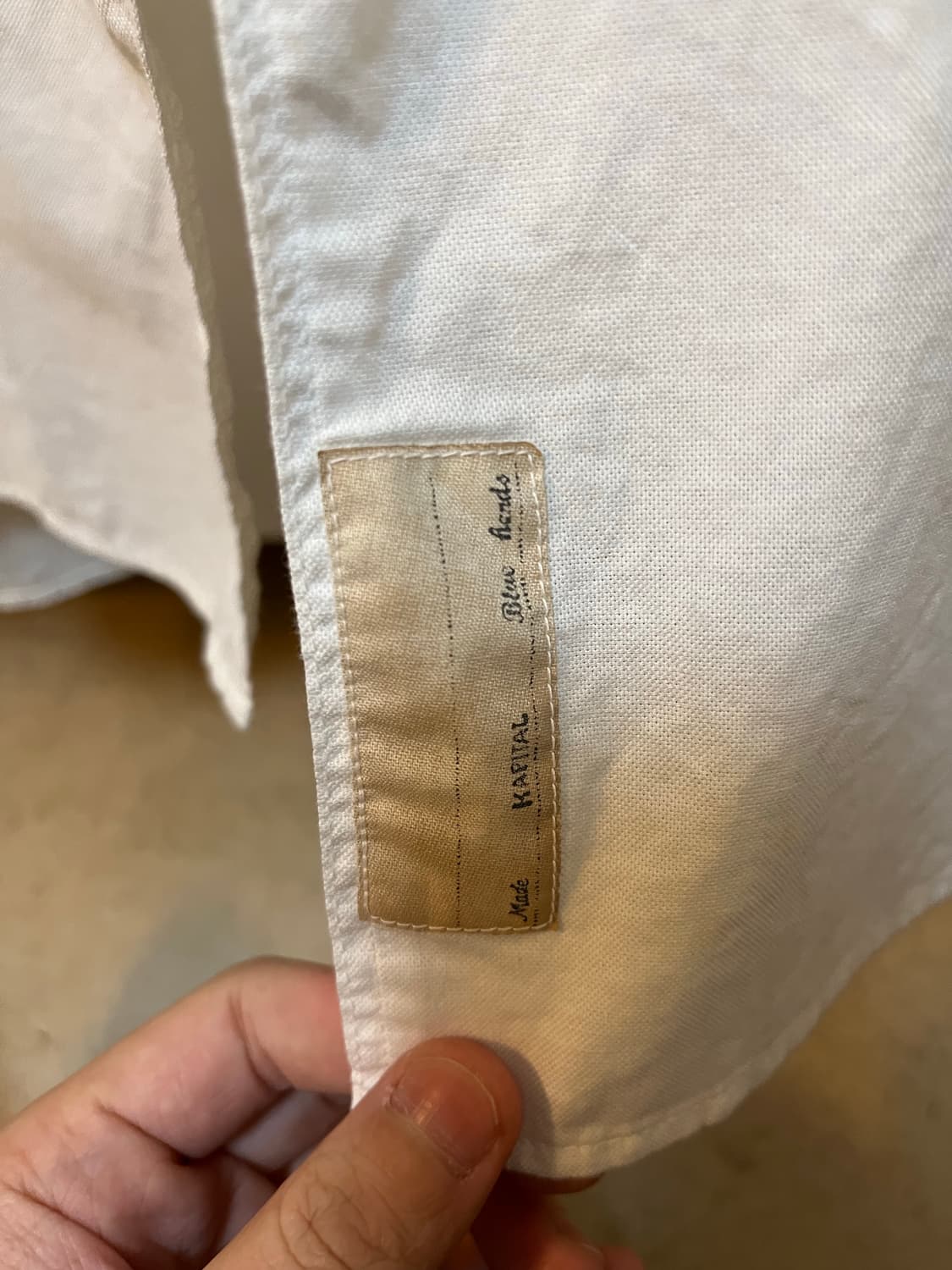 캐피탈 OX 드리즐러 워크 셔츠 화이트 상품이미지4