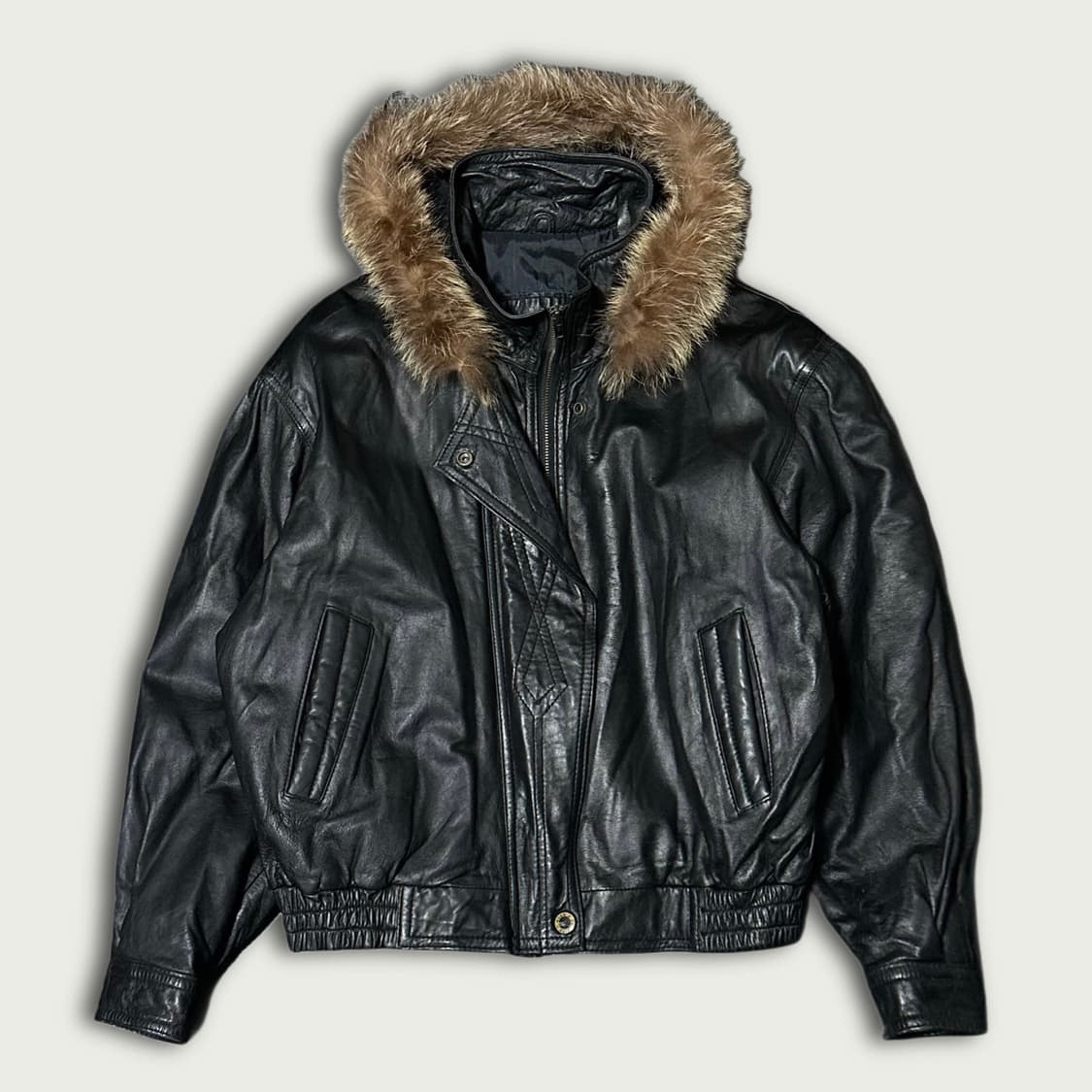 소가죽 크롭 봄버 상품이미지1