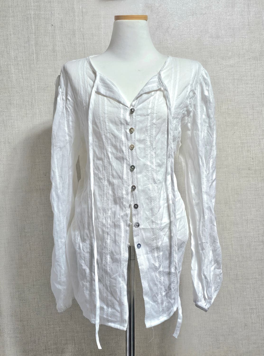 빈티지 셔츠 아우터 레이어드용 자개단추 상품이미지1