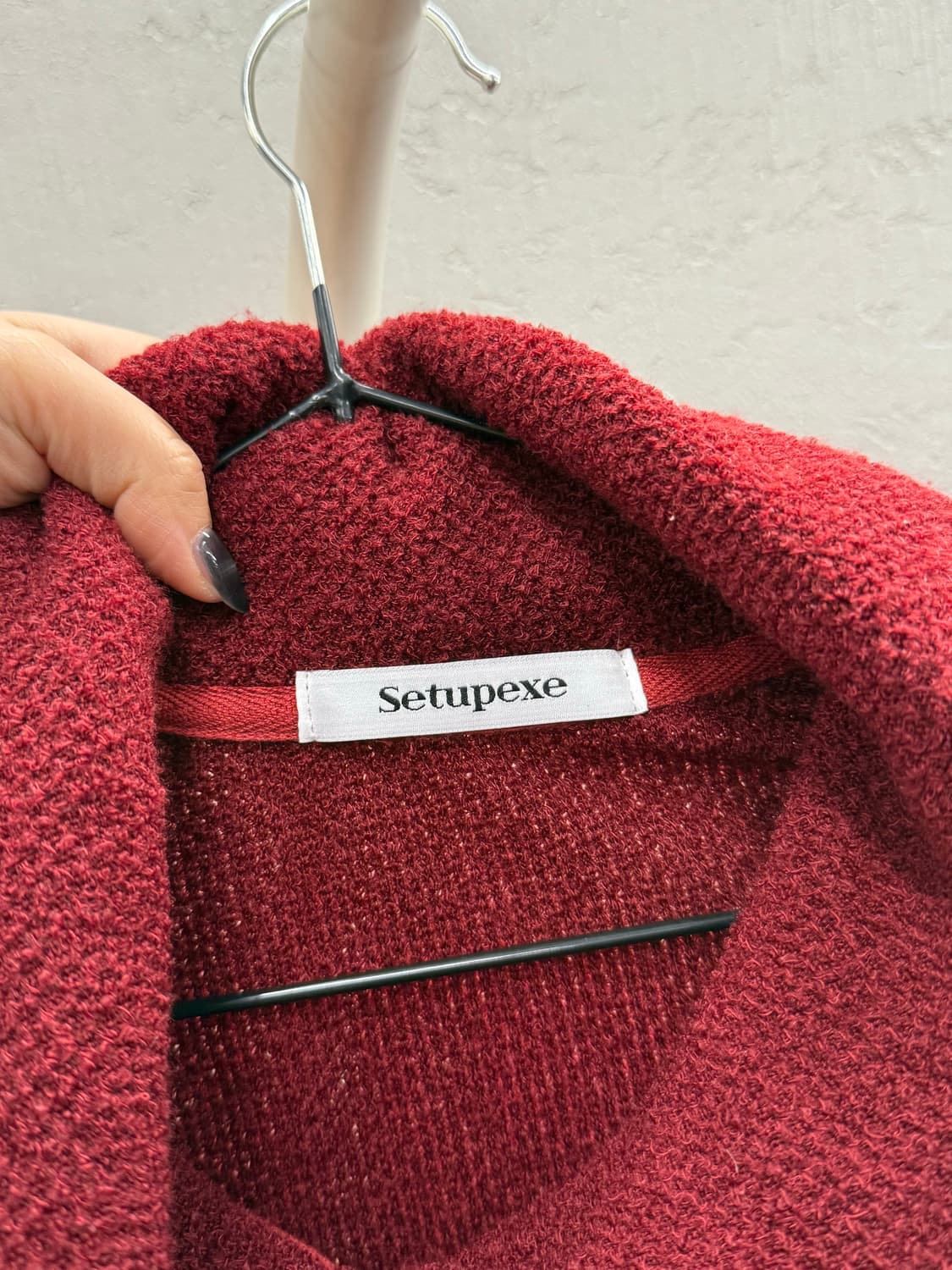 Setupexe 셋업이엑스이 투웨이 볼레로 가디건 레드  상품이미지4