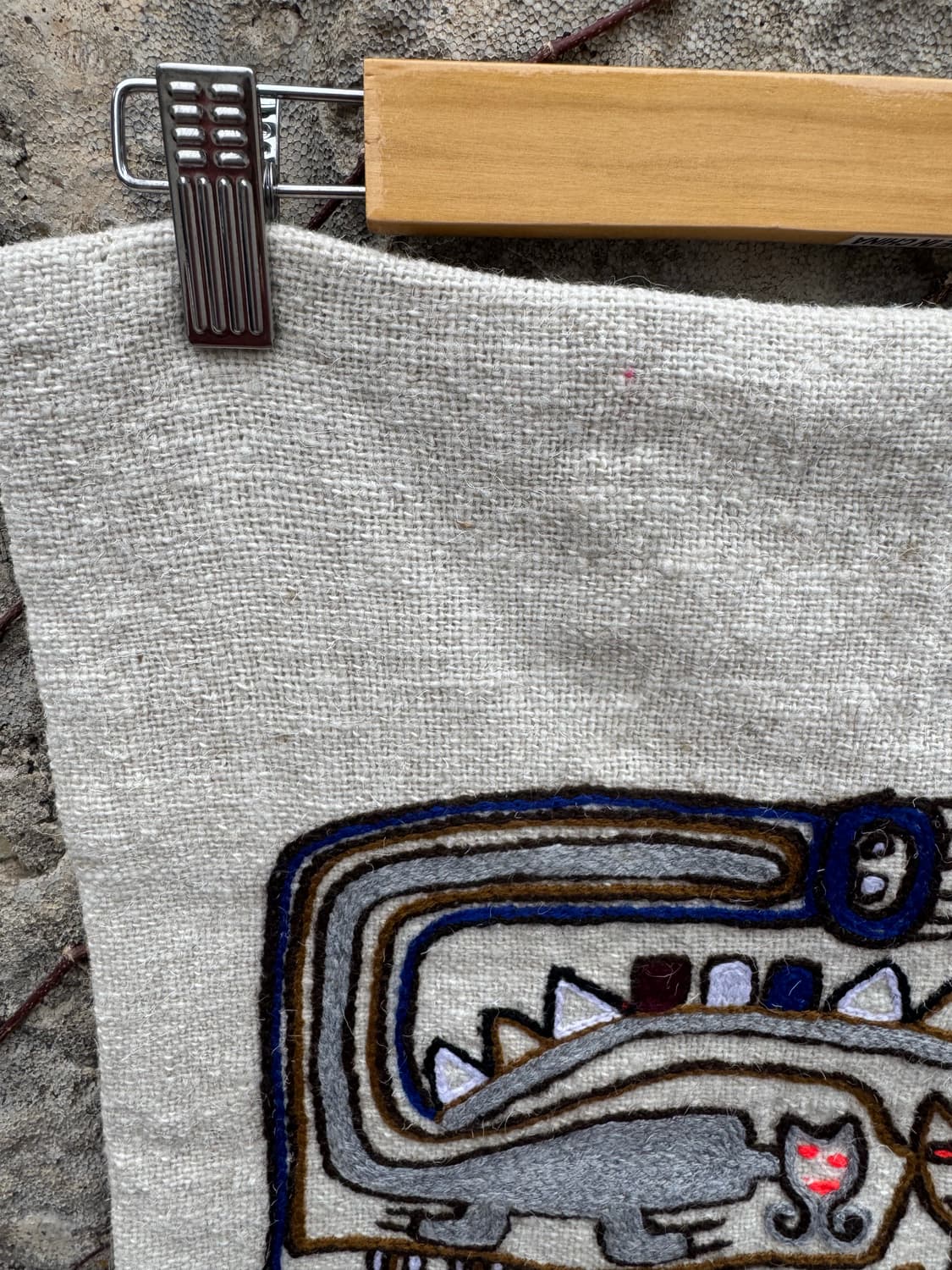 페루 티티카카 호수 빈티지 수공예 자수 쿠션 커버 상품이미지3