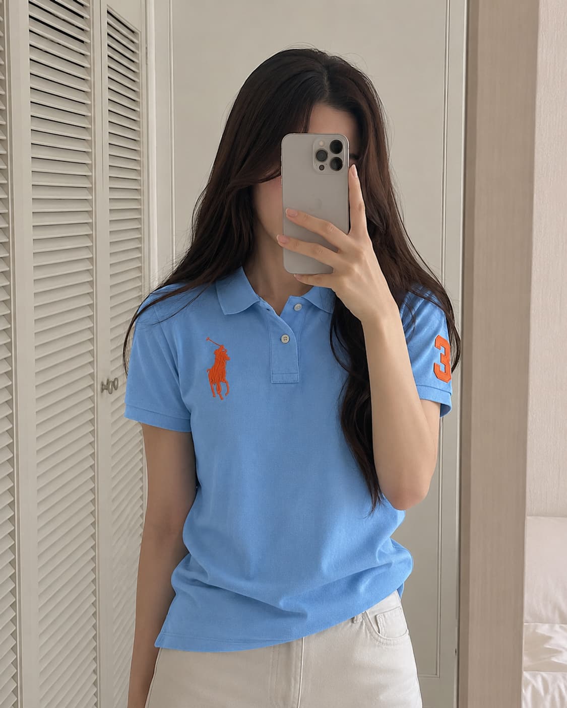 폴로 랄프로렌 스카이 블루 빅포니 반팔 카라티 상품이미지4
