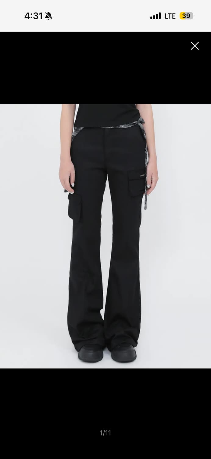 미세키서울 Line pocket cargo pants BLACK 1사이즈 상품이미지1