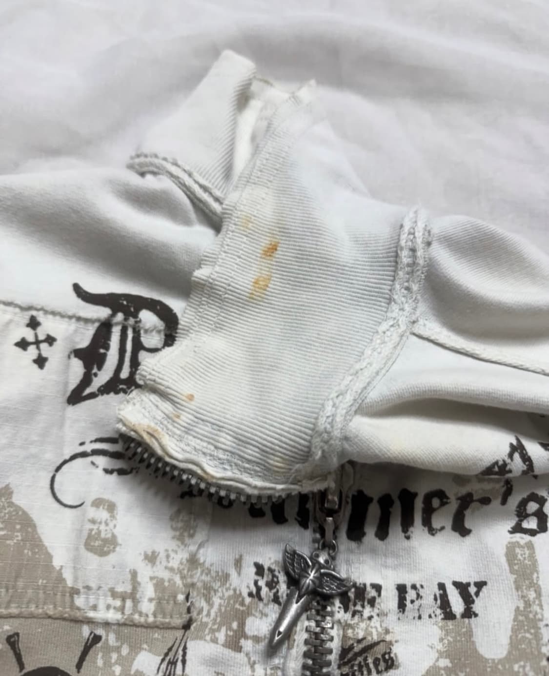 Salvage Crop Grunge Detail Zipup 상품이미지5