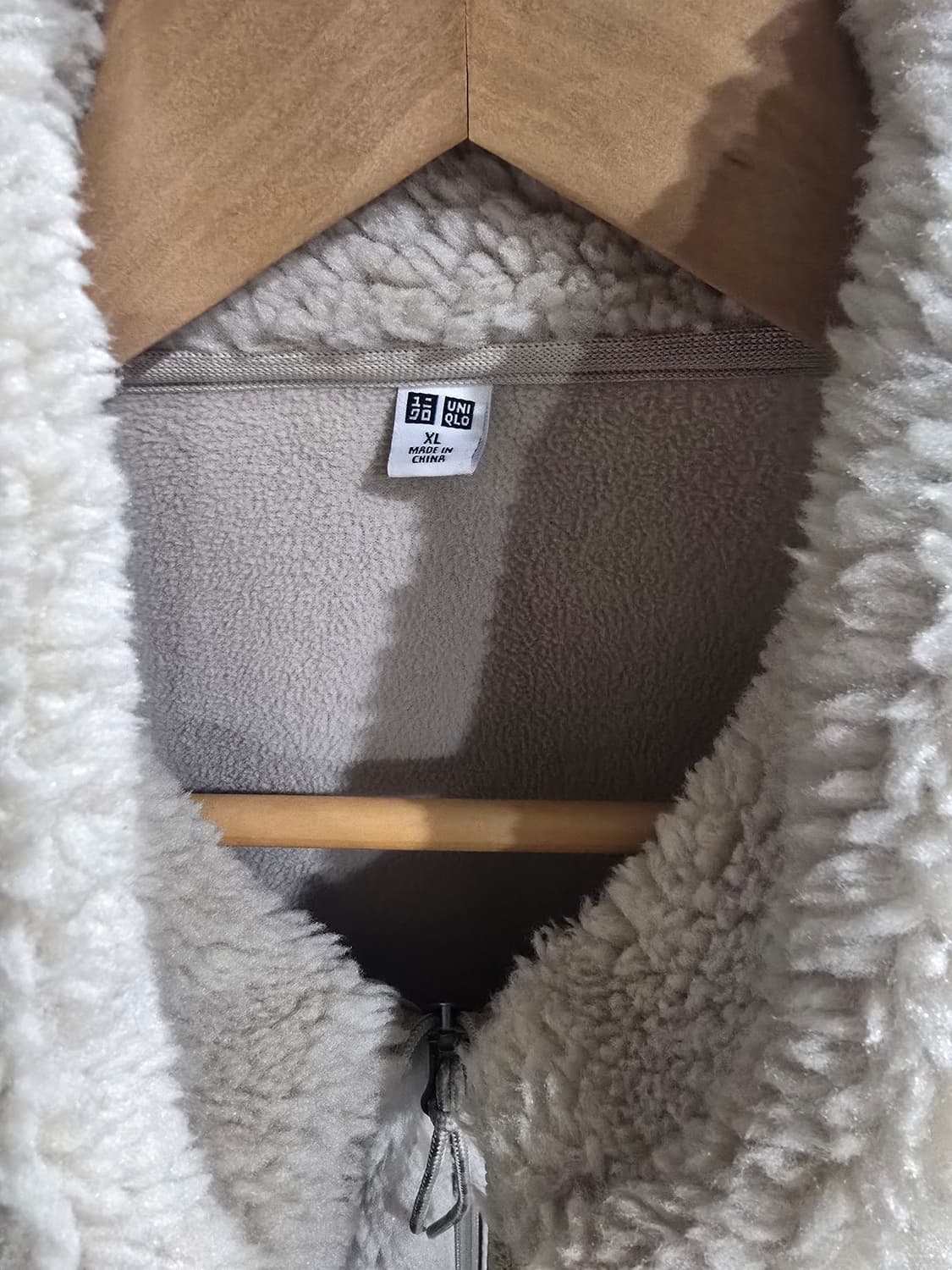 유니클로 뽀글이 플리스 XL 베이지 상품이미지3