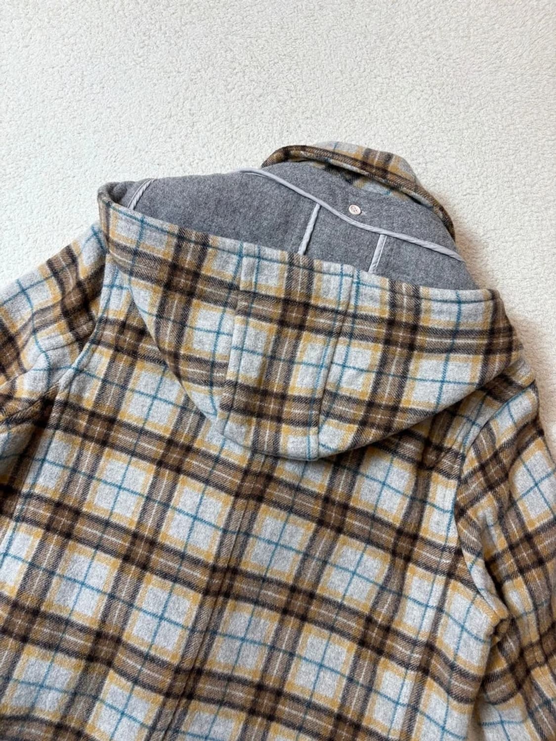 지피지기 00's 울 체크 더플 후디 코트 PN6828 상품이미지6