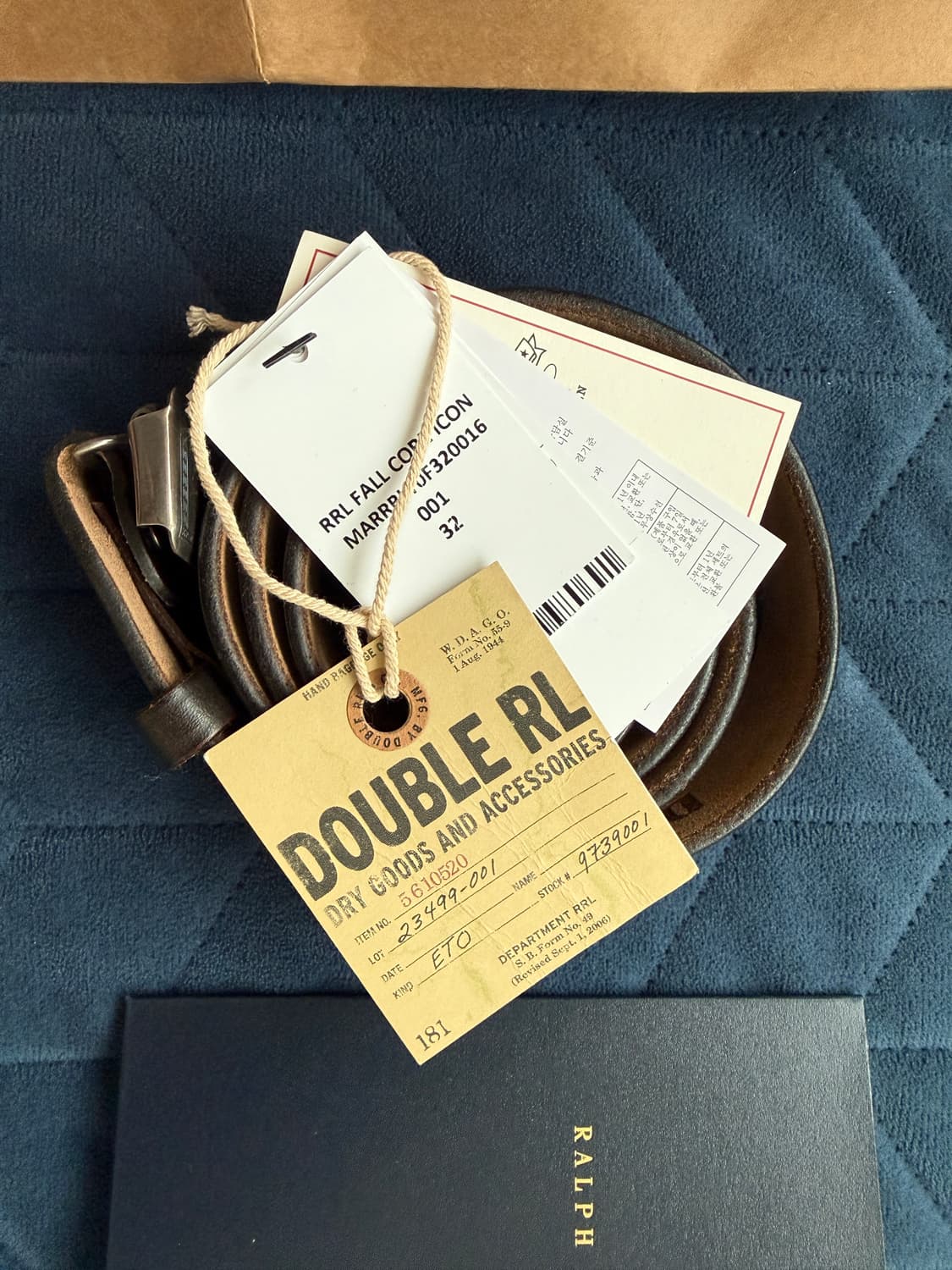 RRL 빈센스 벨트 블랙 32 새상품 상품이미지2