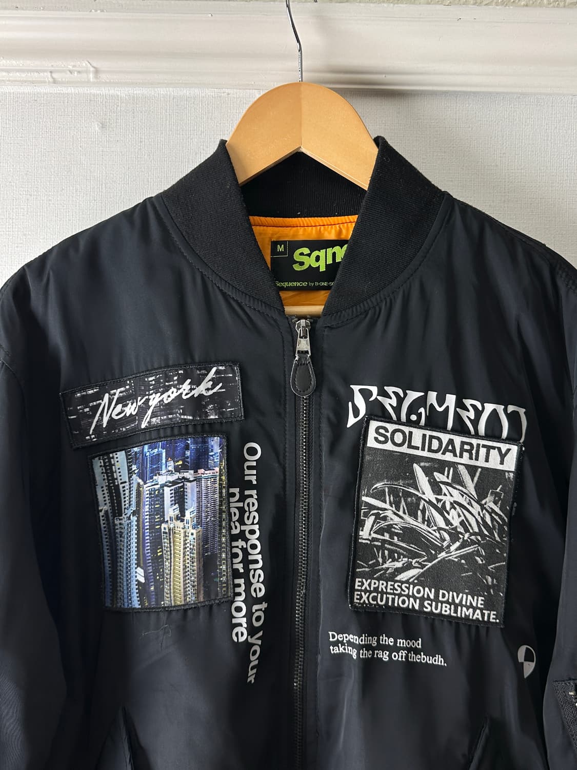 SQUC 러프 그래픽 플라이트 자켓 상품이미지7