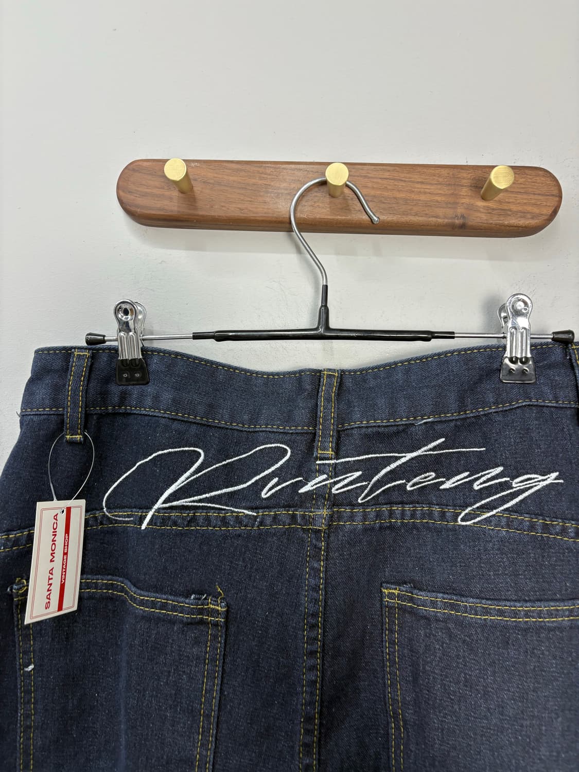 jeans 빈티지 스티치 롱 버뮤다 워싱 데님 팬츠 A1717 상품이미지5