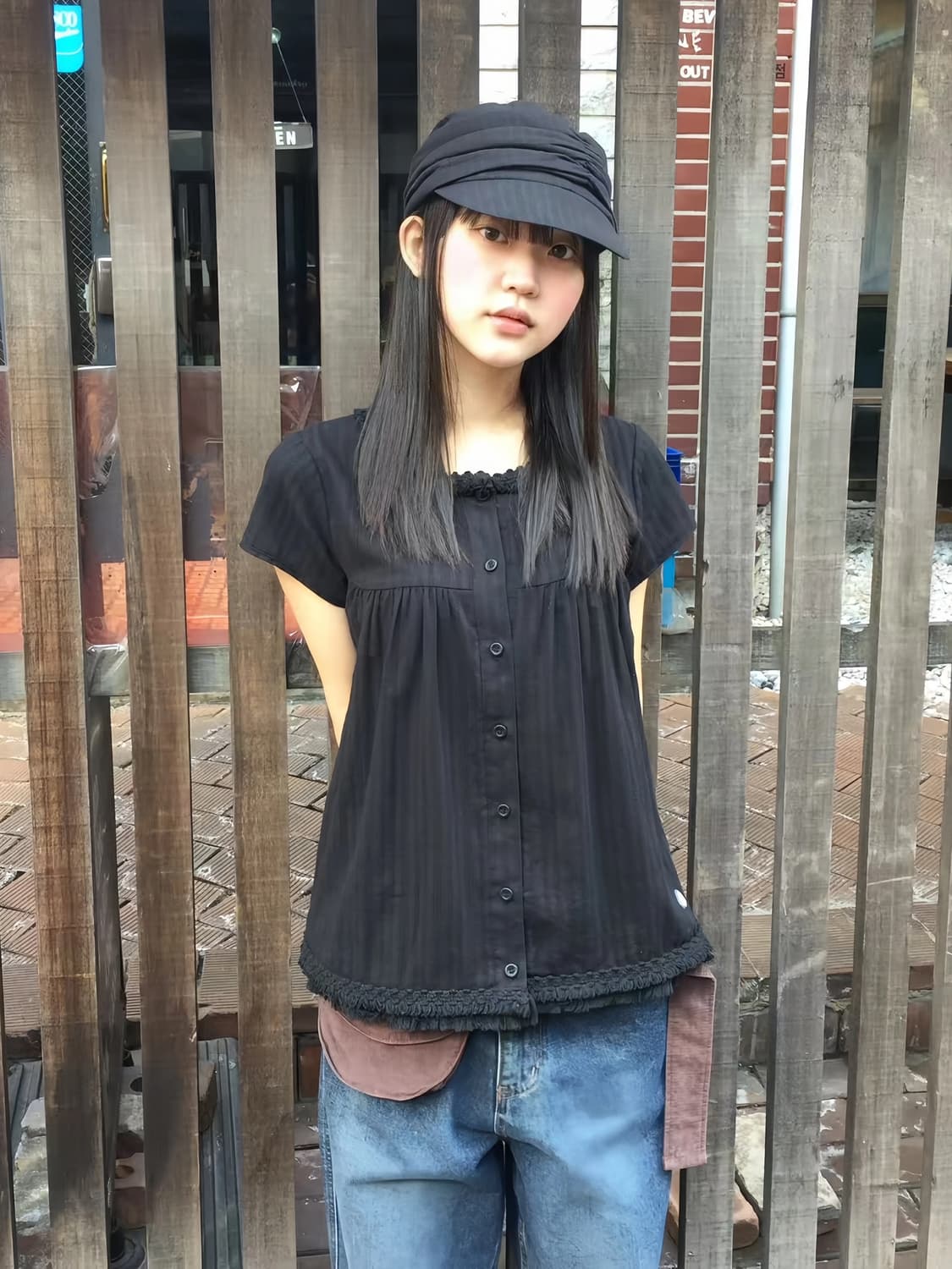 (1) 코이세이오 프린지 셔링 블라우스 상품이미지3