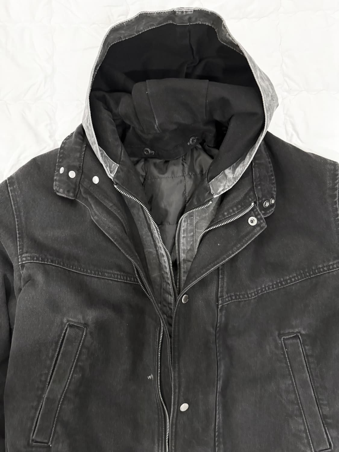 시리즈 데님 후드 트러커 블랙 상품이미지3