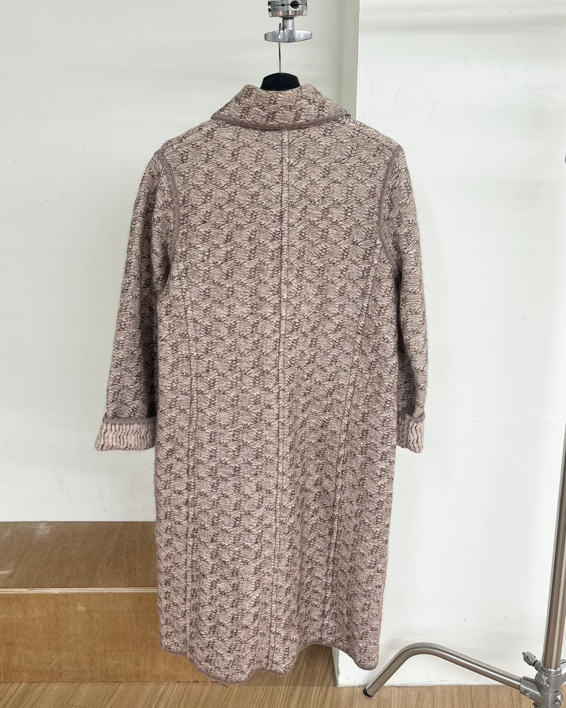 미쏘니 핑크 울 혼방 니트 코트 상품이미지6