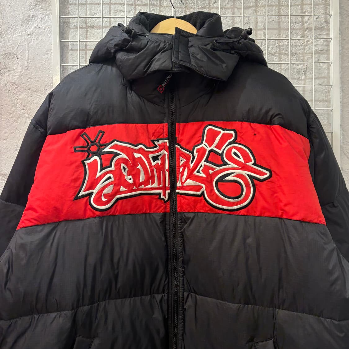 90s 사우스폴 올드스쿨 블랙 패딩 XL 상품이미지3