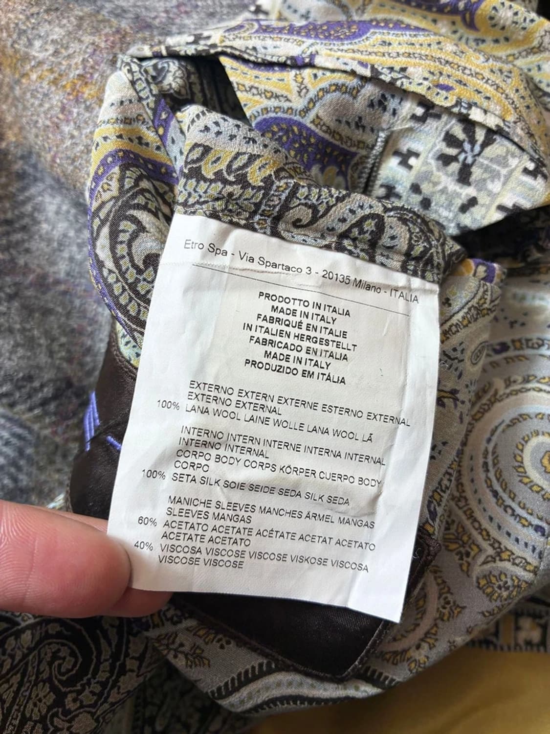 에트로 ETRO 15A/W 울 배색 블레이저 자켓 PN6857 상품이미지9