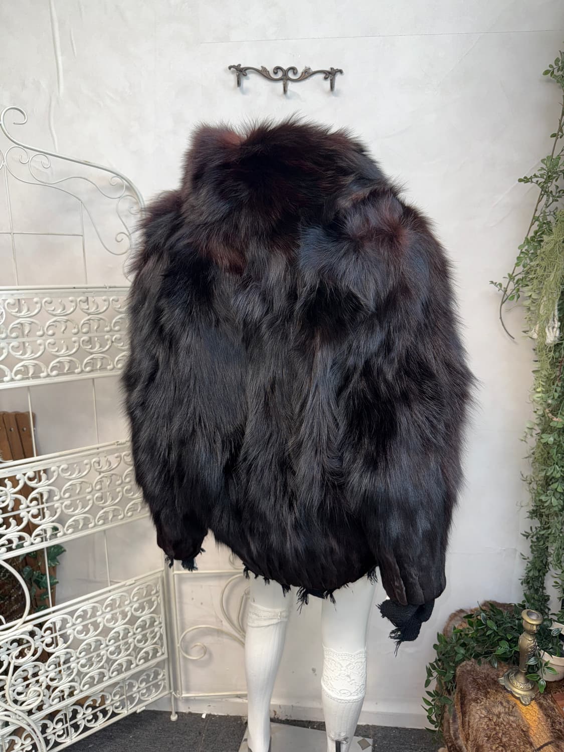Black fox fur coat jacket 상품이미지3