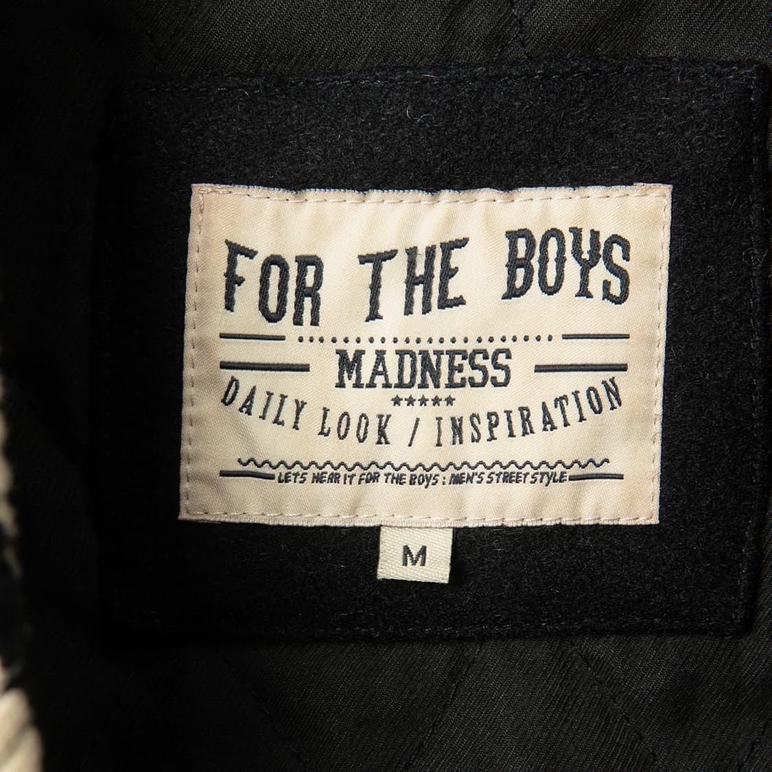 [M] 더 매드니스 KOSTRA 체인스티치 스타디움 자켓 블랙  상품이미지5