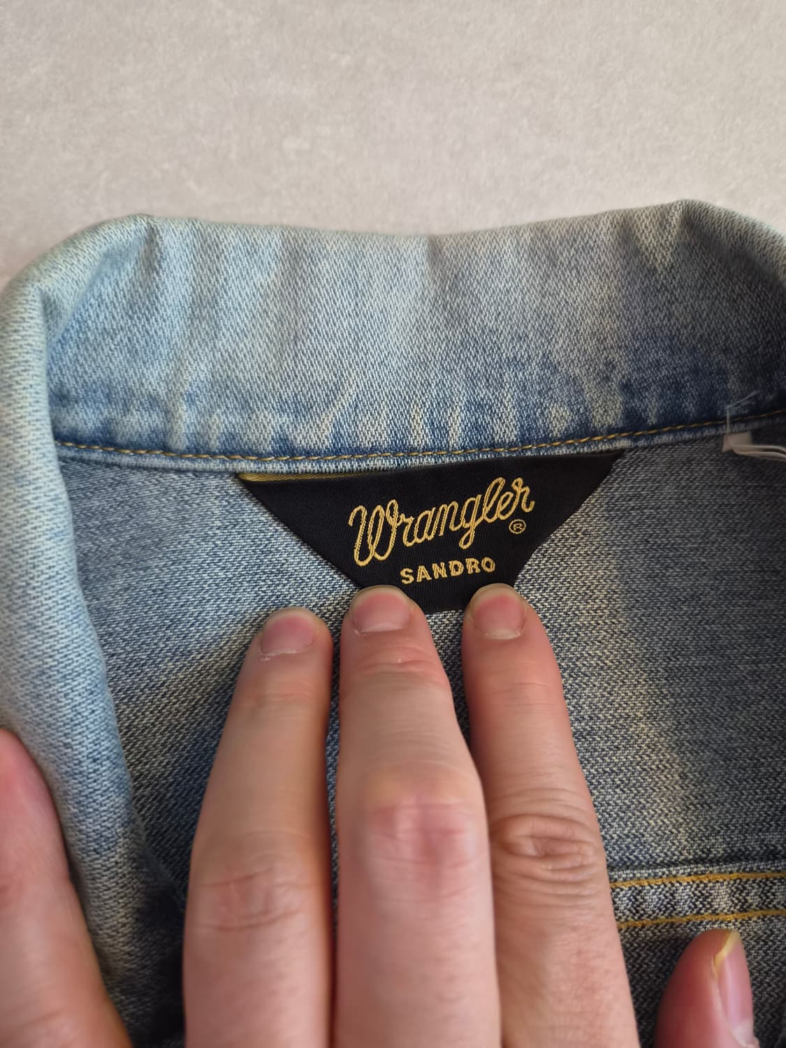 산드로 x 랭글러 데님자켓 L 상품이미지3