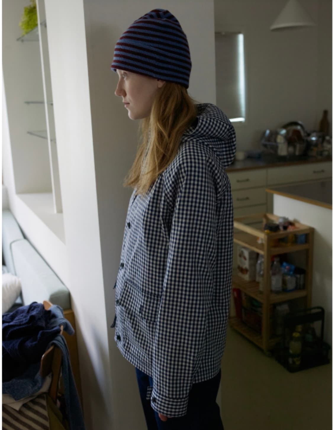 엔조블루스 후드 버튼 자켓(실물사진) 상품이미지3