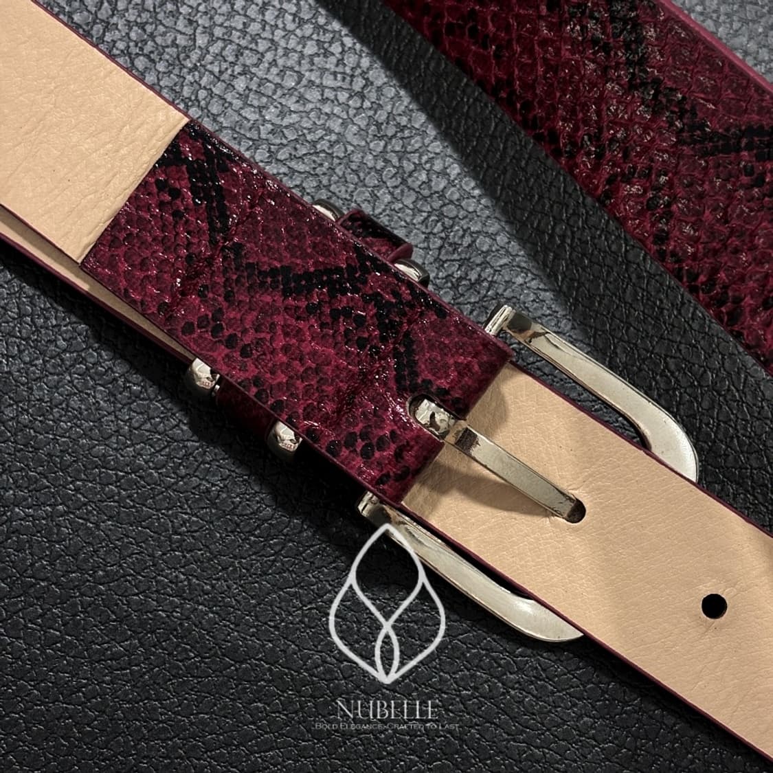 🌗 Python snake belt / 뱀피 스네이크 가죽 벨트 상품이미지8