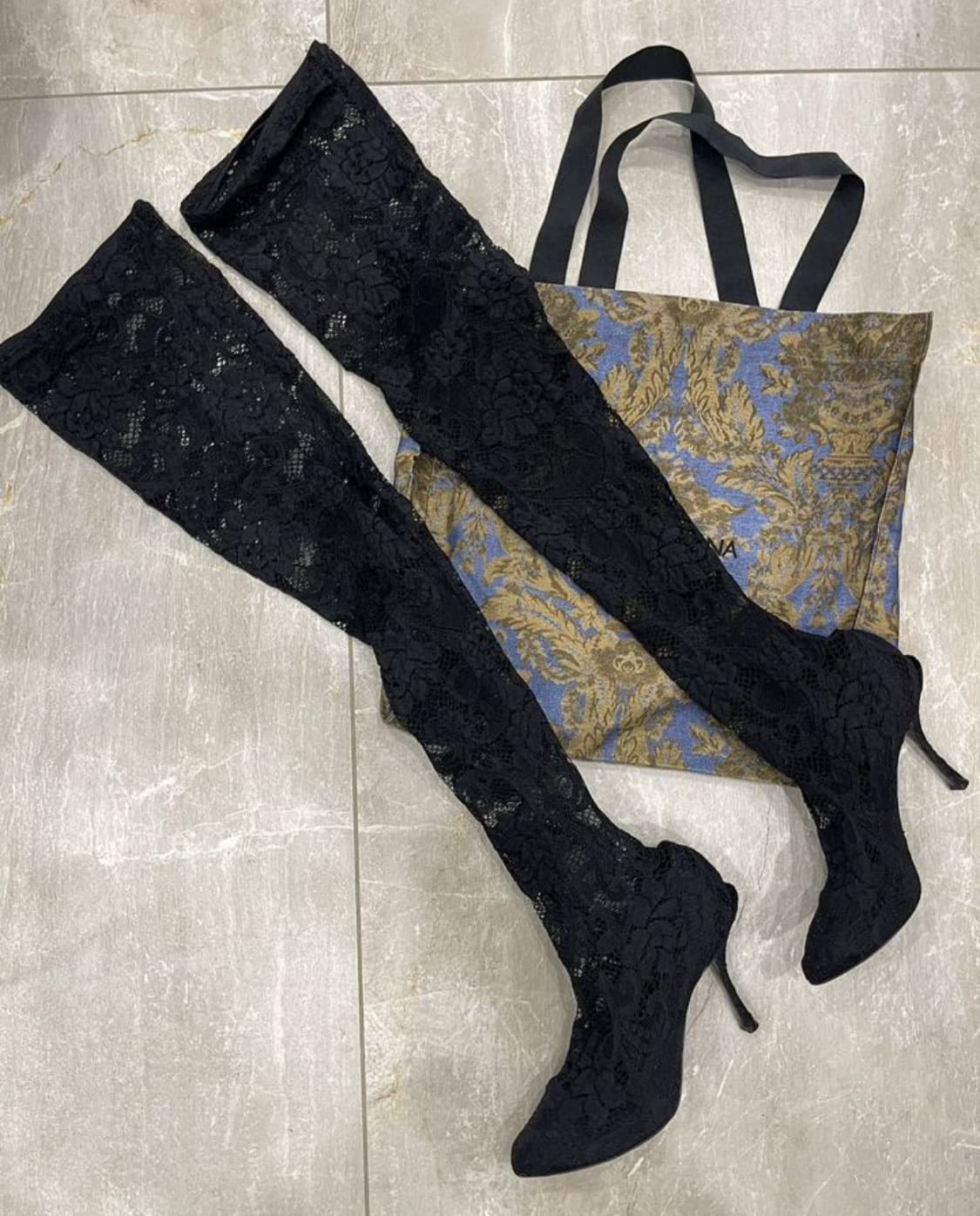 돌체앤가바나 레이스 싸이하이 부츠(38 사이즈)해외발송 상품이미지6
