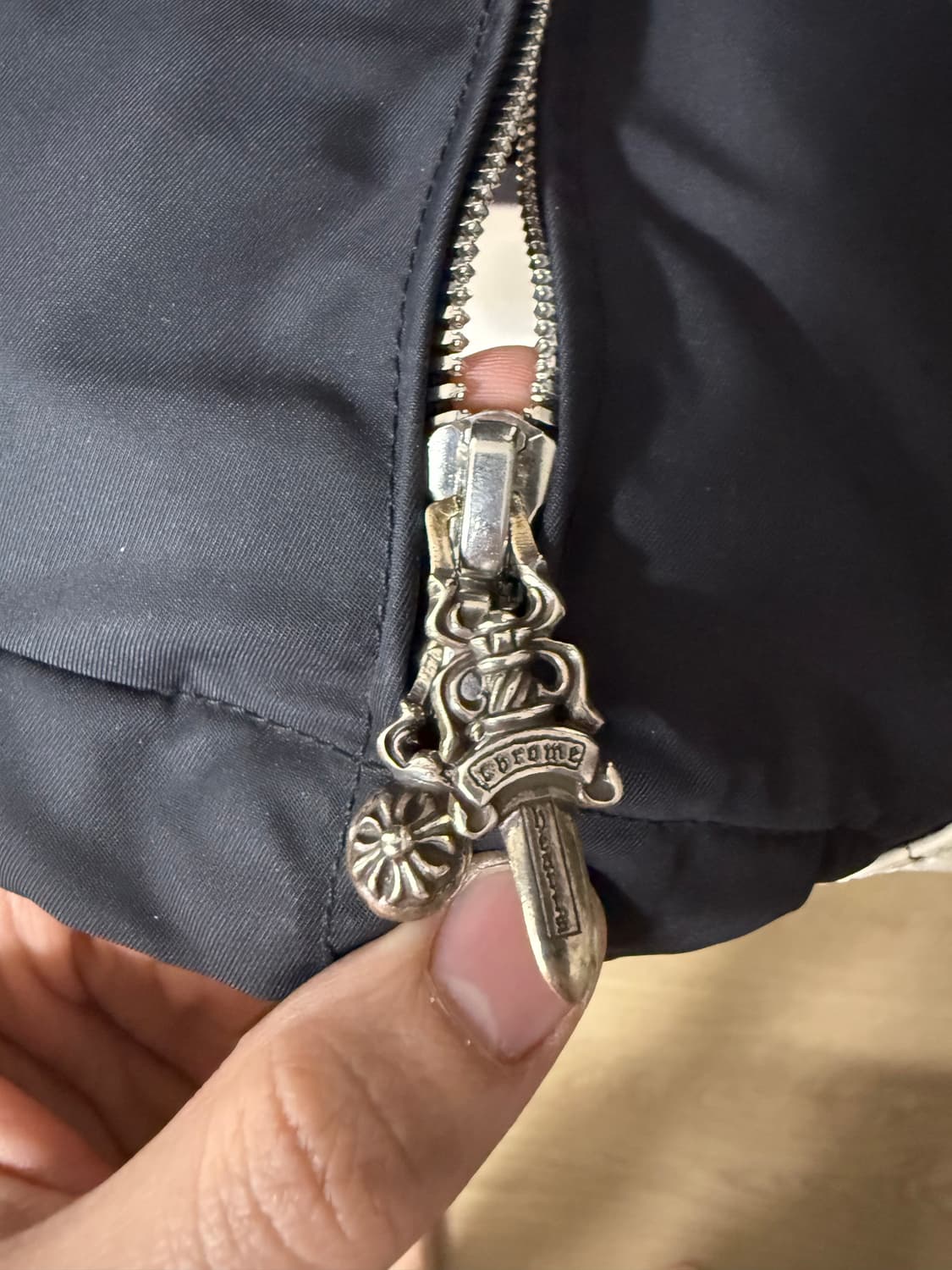 [L] 크롬하츠 코브라 크로스 레더패치 레이싱 퍼자켓 상품이미지9