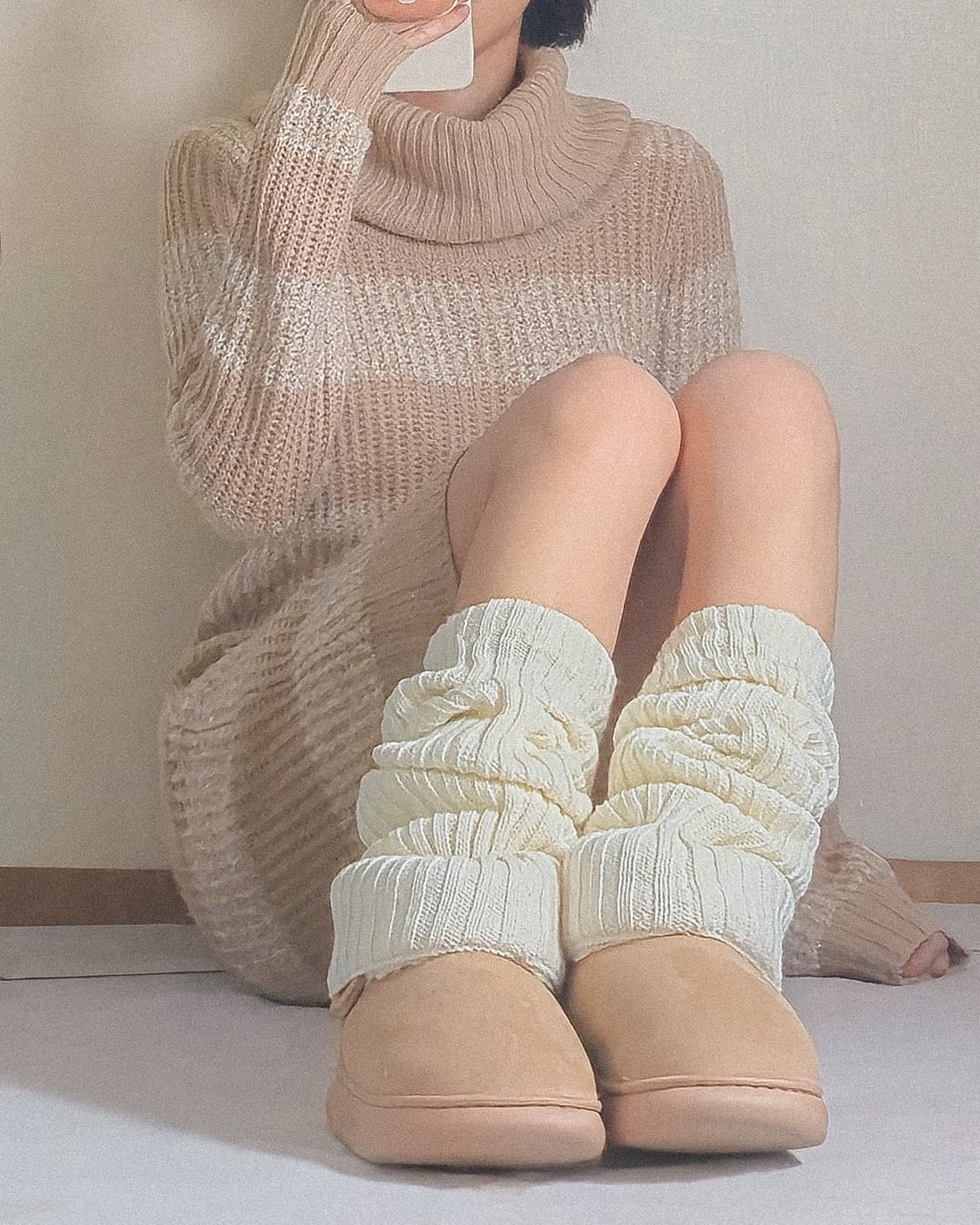 2000's 일본 y2k 크림라떼 니트  상품이미지1