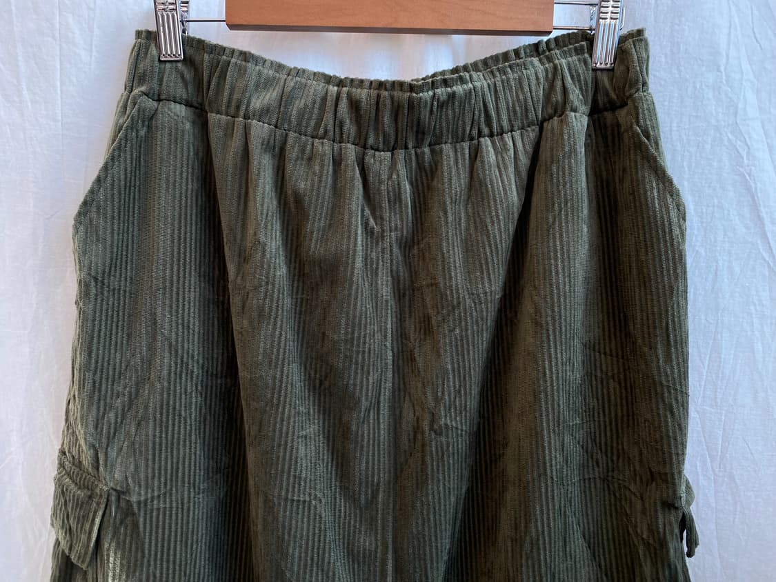 SUREVE 카키 코듀로이 밴딩스커트(XL) 상품이미지3