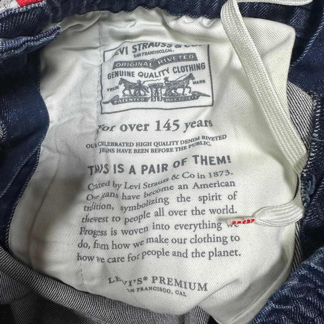 ✨ (바배) 리바이스 사이드로고 밴딩 데님 팬츠  상품이미지4