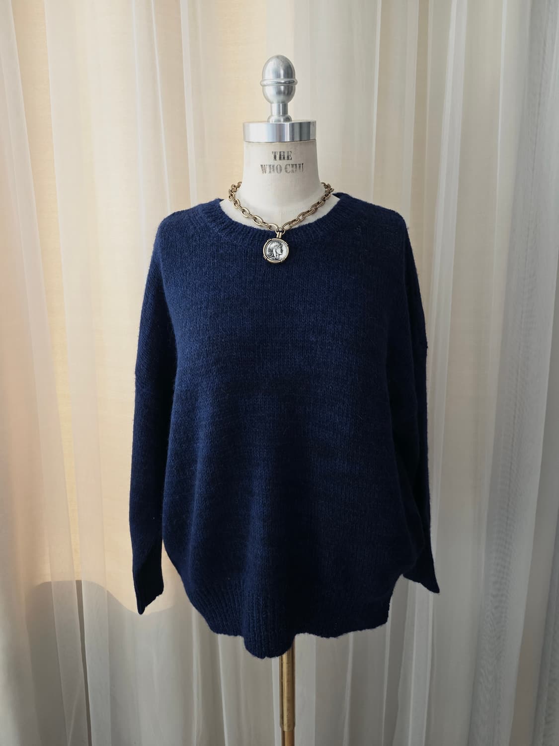 이자벨 마랑 네이비 알파카 여성  니트 스웨터 상품이미지6