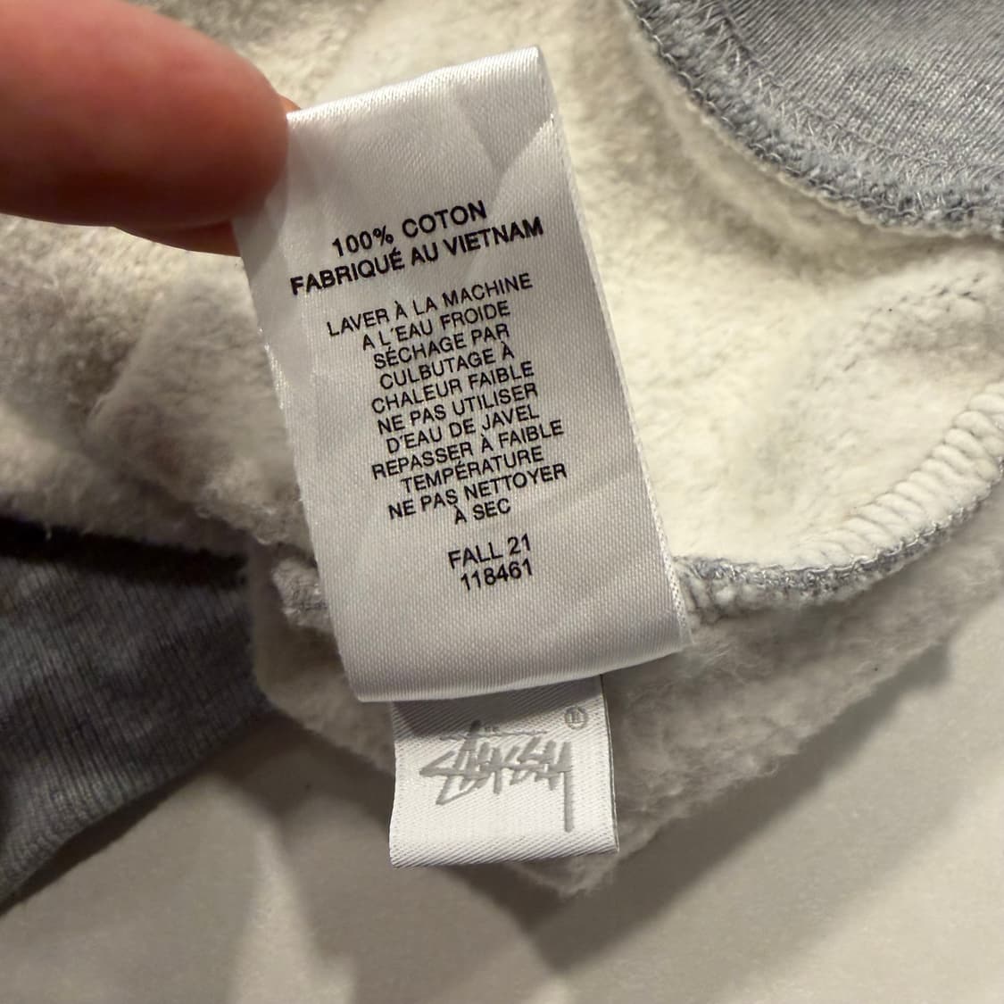 [M] 21FW 스투시 스탁 로고 후드티 그레이 B273 상품이미지7