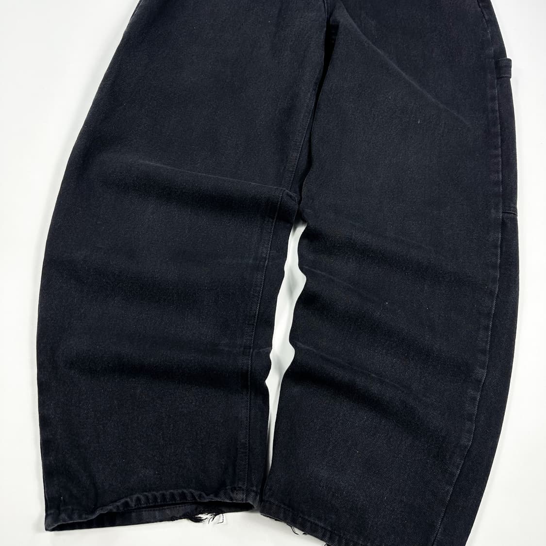 26 VTG 빈티지 여성 와이드 벌룬핏 흑청 카펜터 데님팬츠 상품이미지3