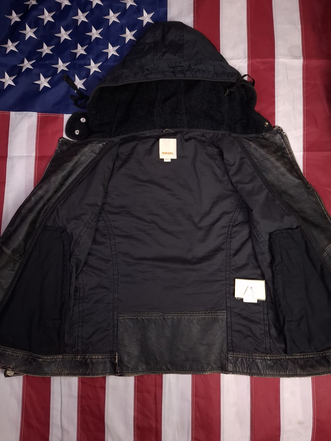 오리지날 디젤 리얼램스킨 트리밍 후드자켓 상품이미지9