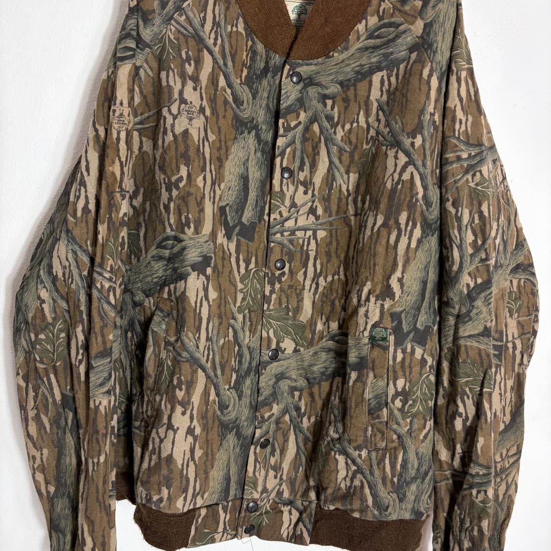 80s 미제 빈티지 모씨오크 카모 봄버 자켓(XL) 상품이미지5