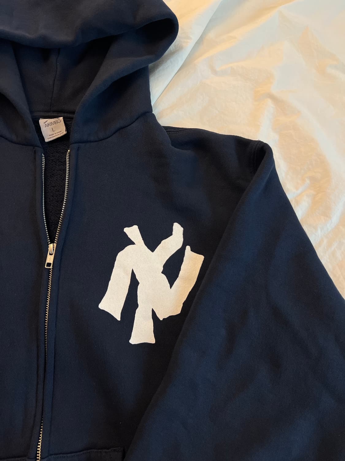 [초초레어] 아킴보 클럽 f&f 샘플 뉴욕 후드집업 딥 네이비 상품이미지4