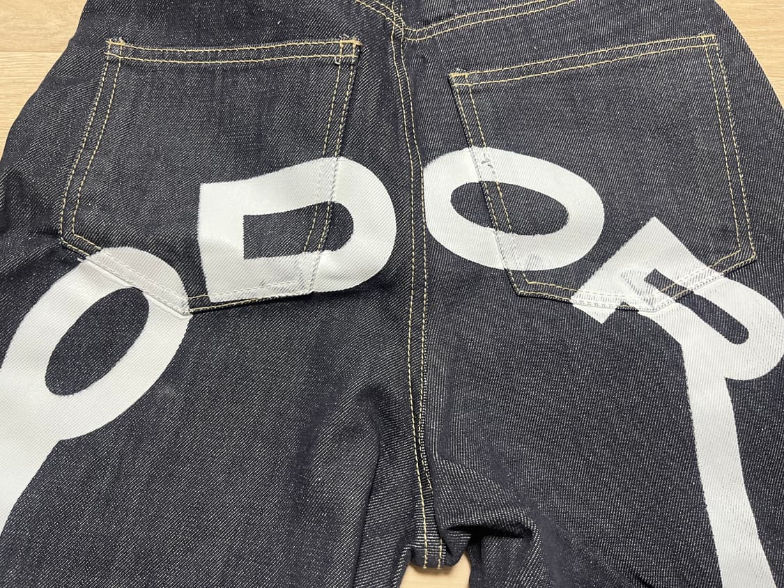 오도어 로고 드랍 데님 화이트 상품이미지4