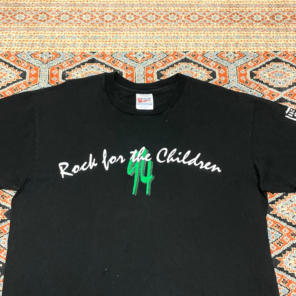 빈티지 스펠 프린팅 블랙 반팔티셔츠 남성XL 상품이미지2