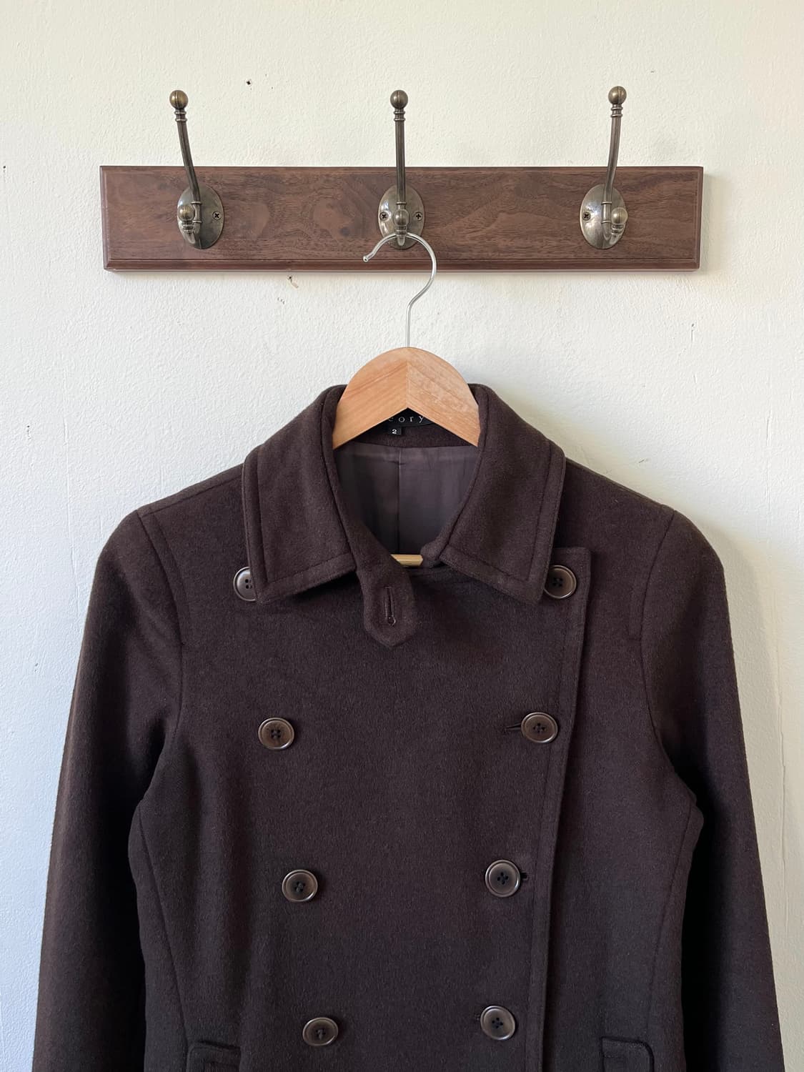 theory 초코브라운 캐시미어 더블 코트 상품이미지2