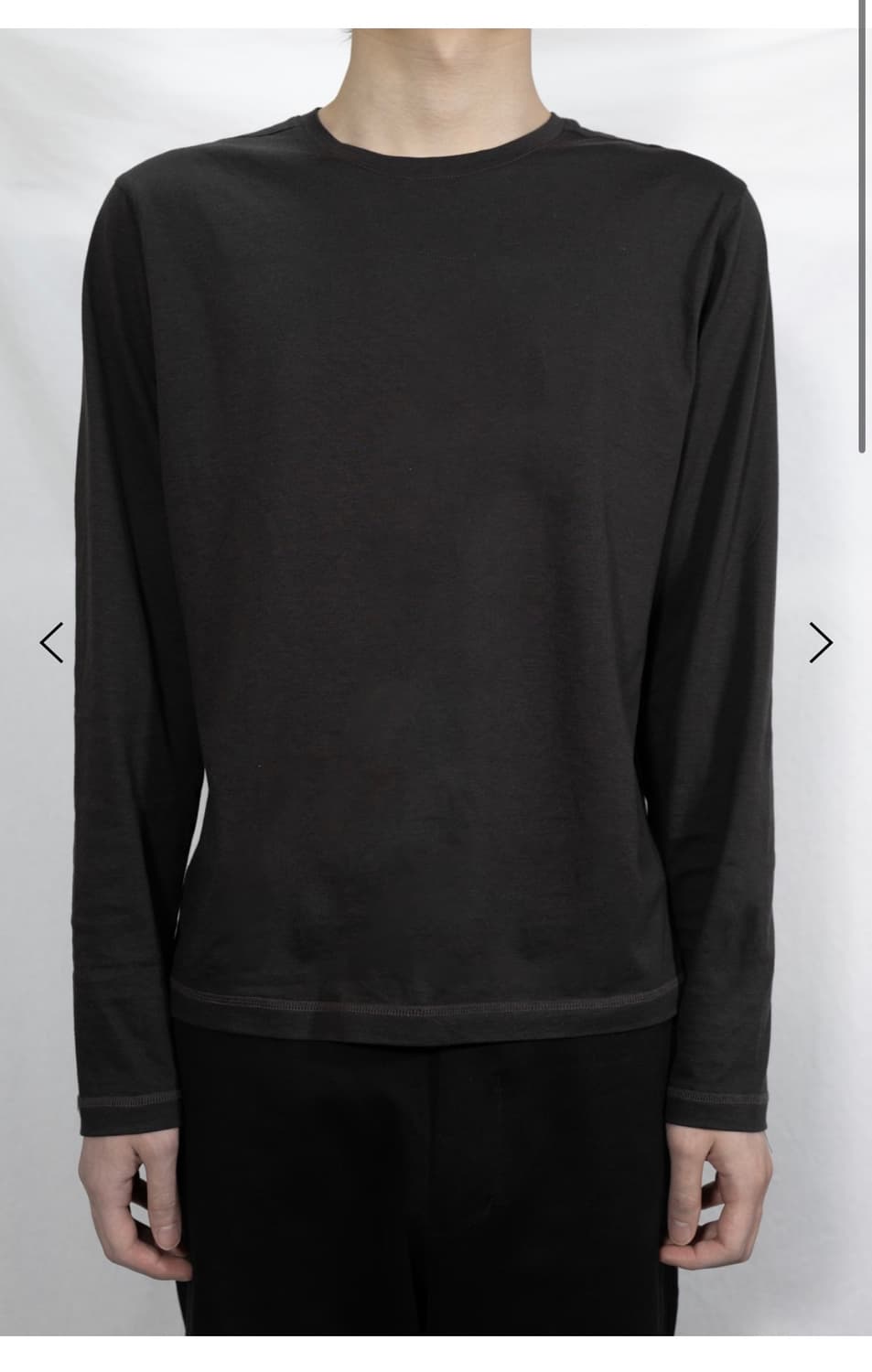 (2) Les pin long sleeve 핀 롱슬리브 챠콜브라운 상품이미지1