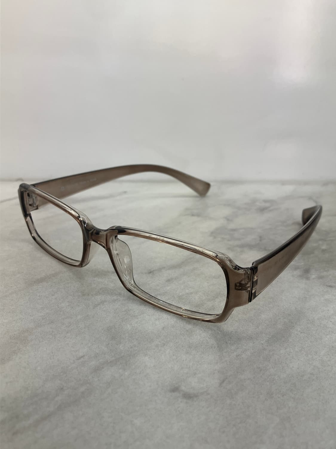 폴리 스위스 Poly swiss 브라운 클리어 스퀘어 뿔테 안경 상품이미지7