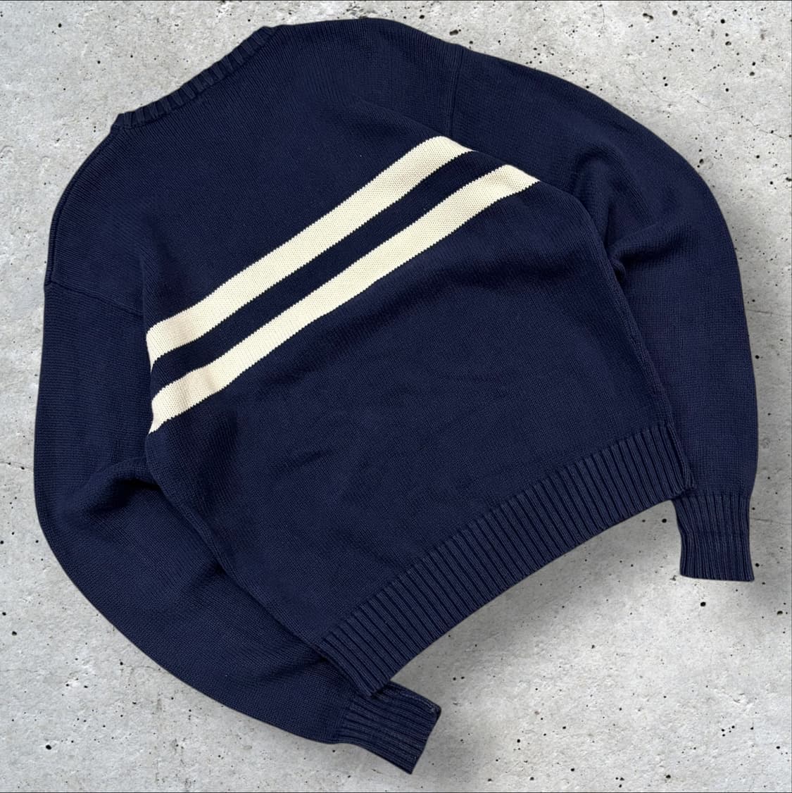 [XL] 폴로 랄프로렌 스트라이프 니트 네이비 B733 상품이미지2