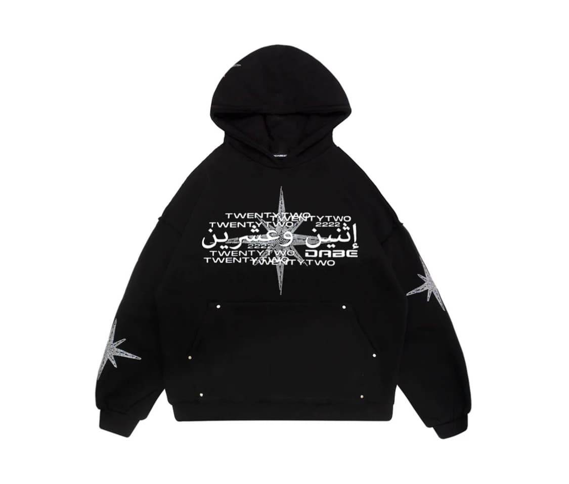 22dabe22 후드티 블랙 상품이미지1