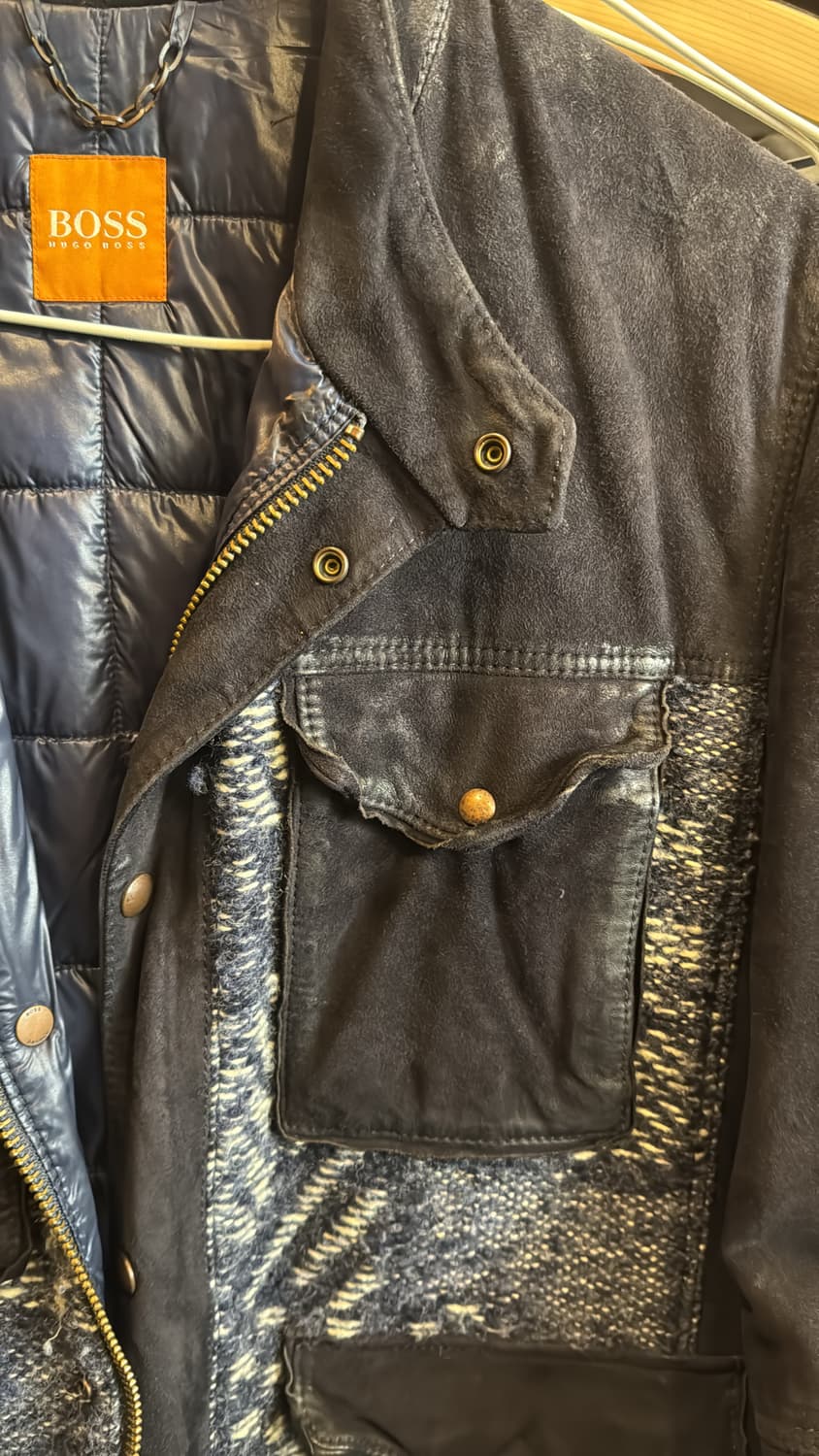 휴고 보스 스웨이드 패턴 디자인 자켓 ㄹㅈㄷ 감도 상품이미지3