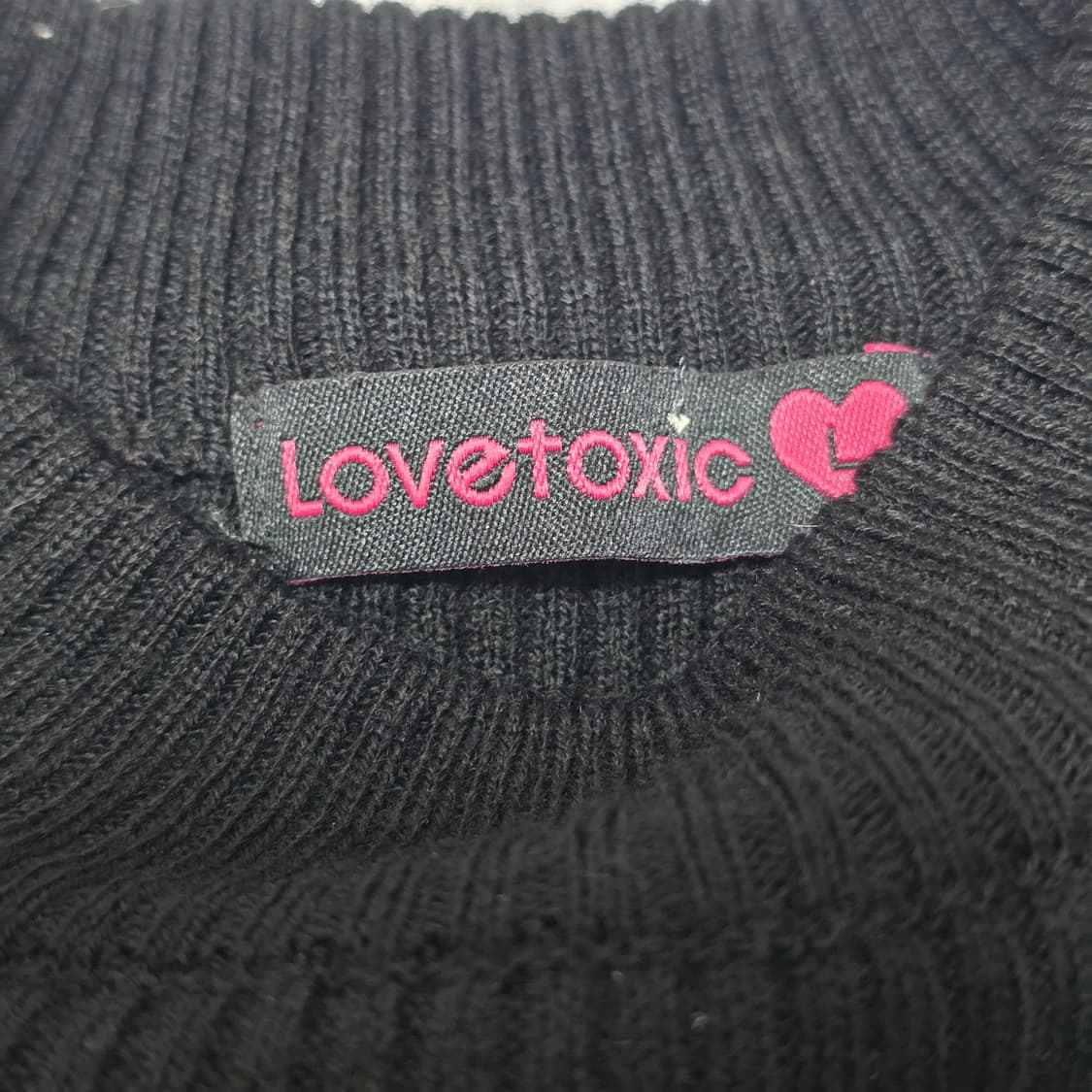 Lovetoxic 블랙오네갸루 골지 니트 상품이미지3