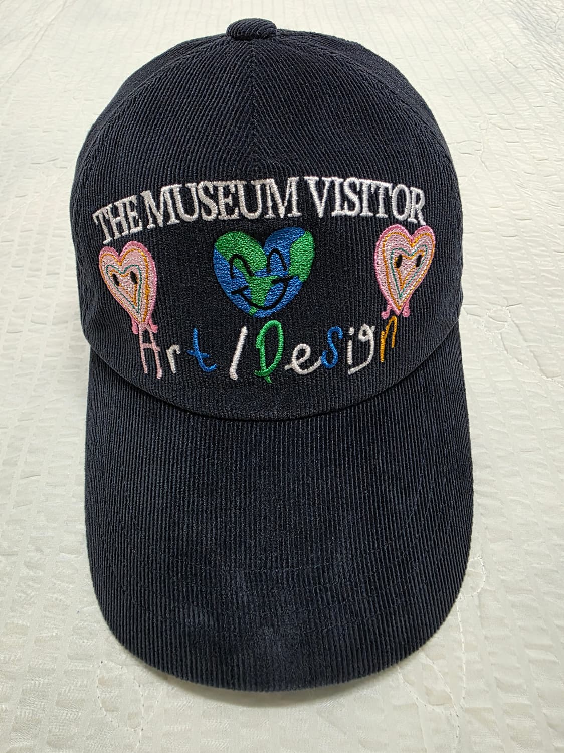 더뮤지엄비지터 코듀로이 네이비색상 모자 볼캡 the museum 상품이미지1
