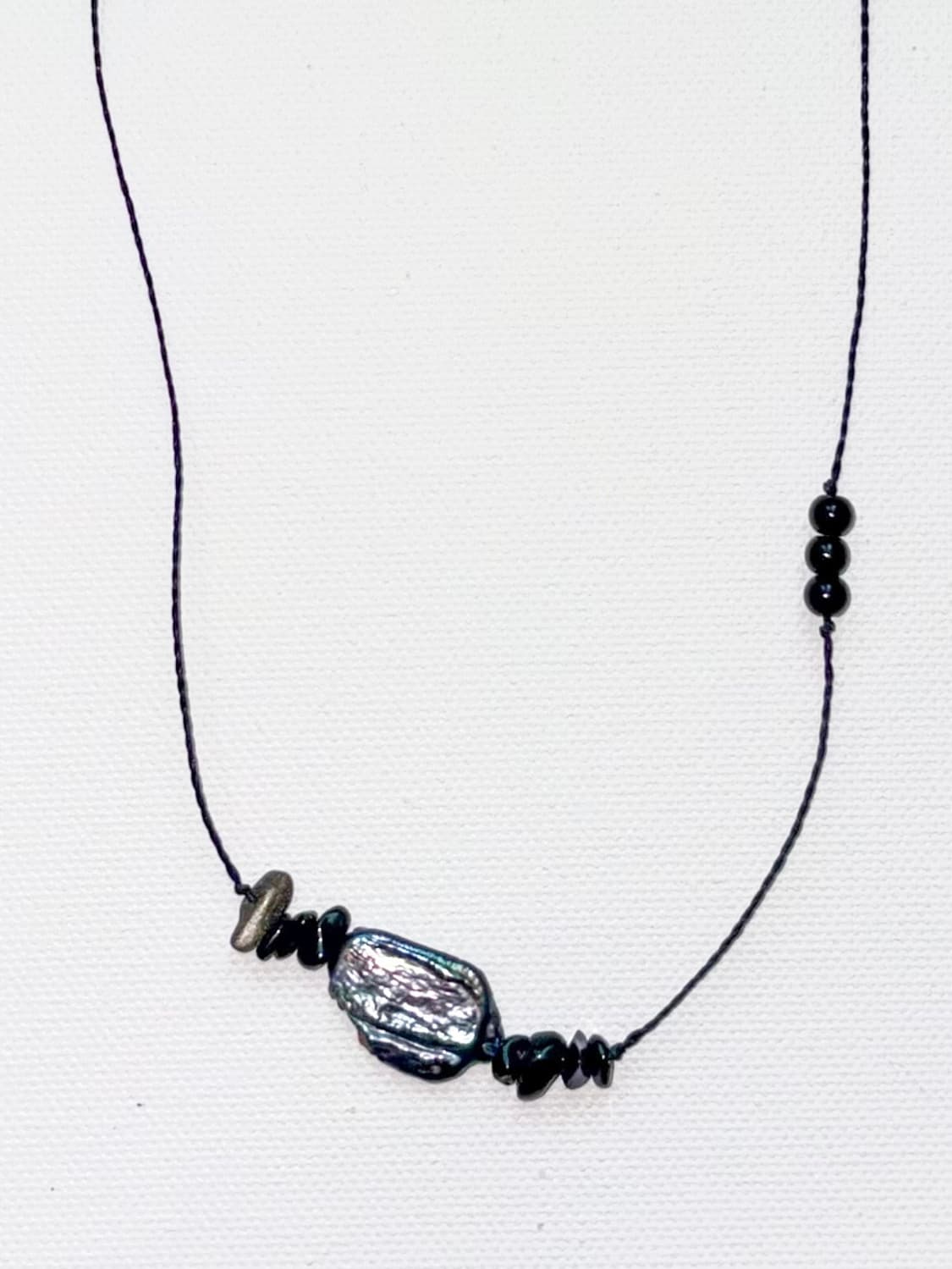 Pearl point shimmer necklace 펄 포인트 쉬머 목걸 상품이미지3