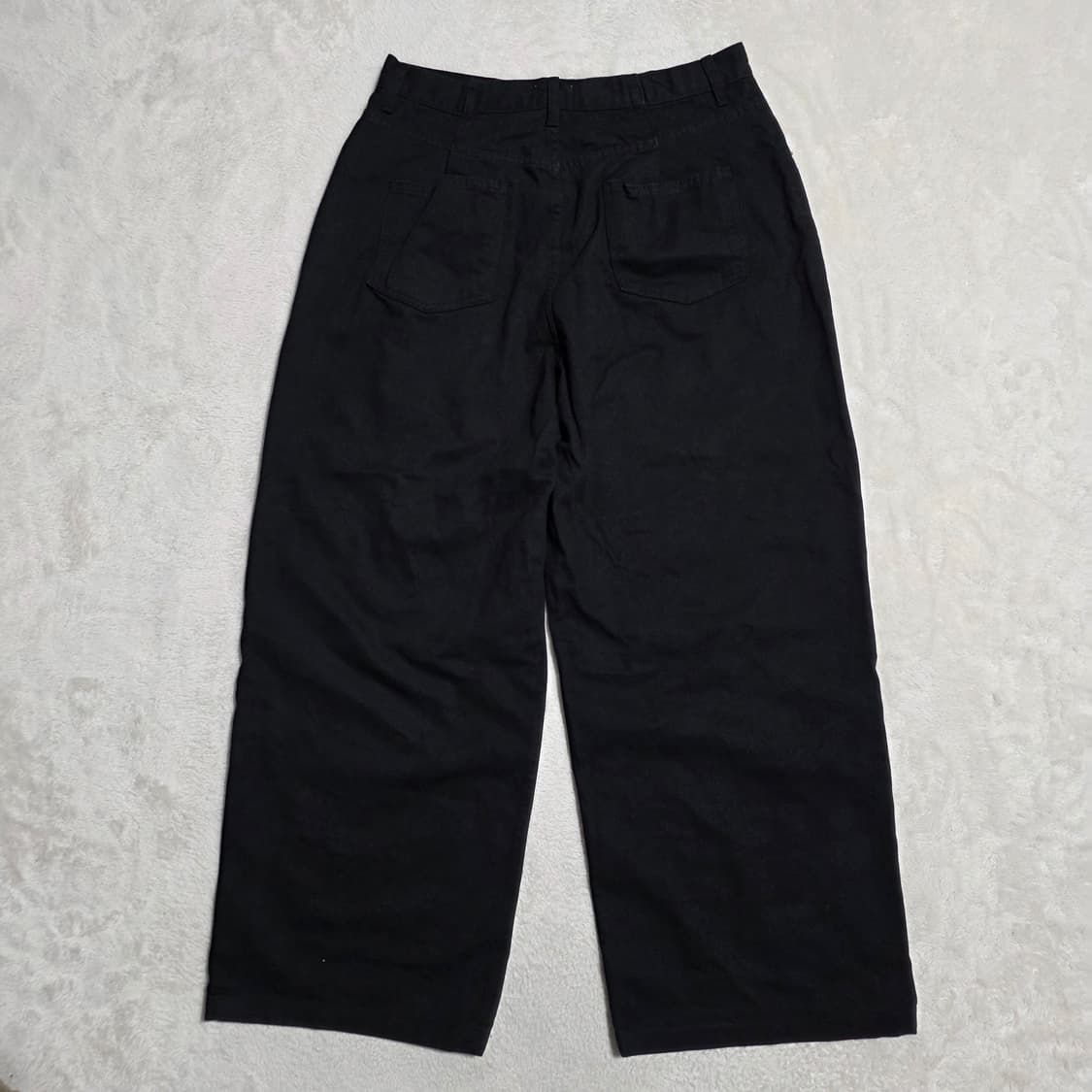 (M)공용 프로메나드 블랙 와이드 팬츠 상품이미지3