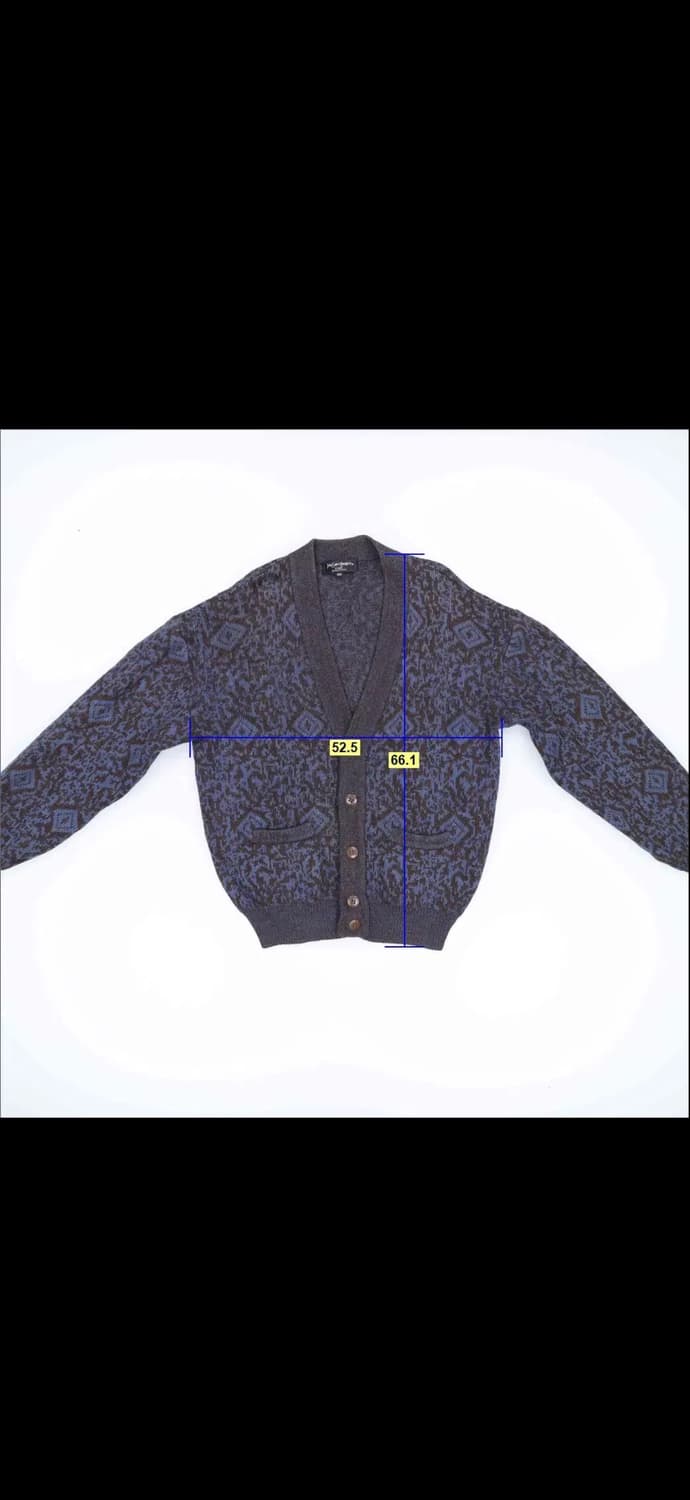 YSL 패턴 울 니트 브이넥 가디건 0108H1 상품이미지5