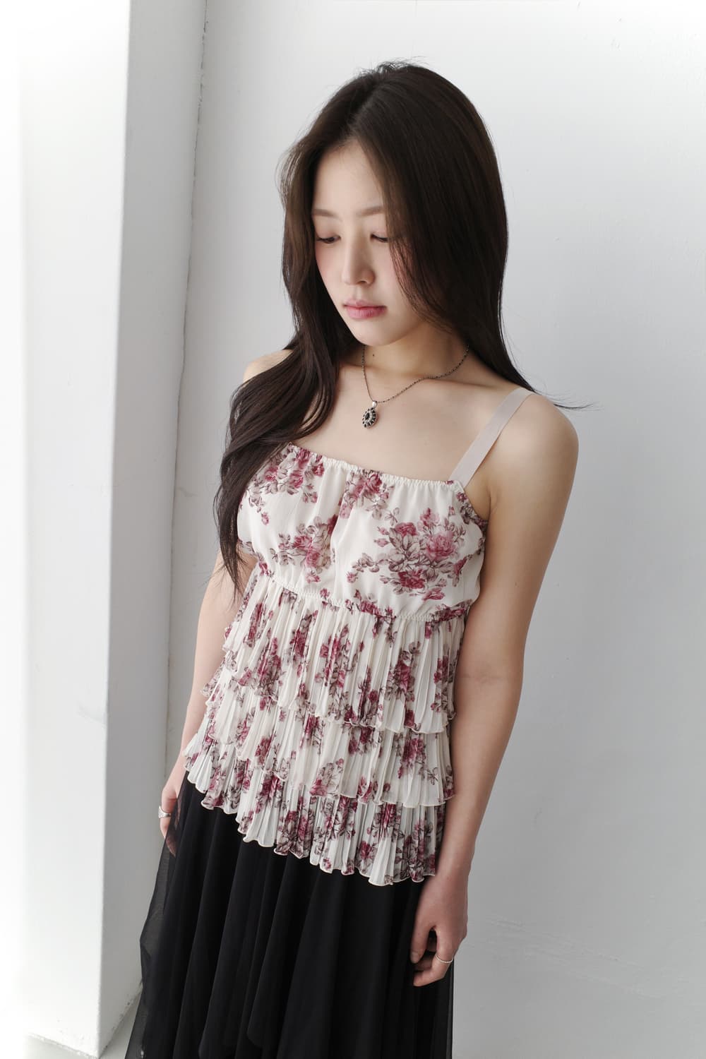 flower pleats sleeveless 상품이미지5